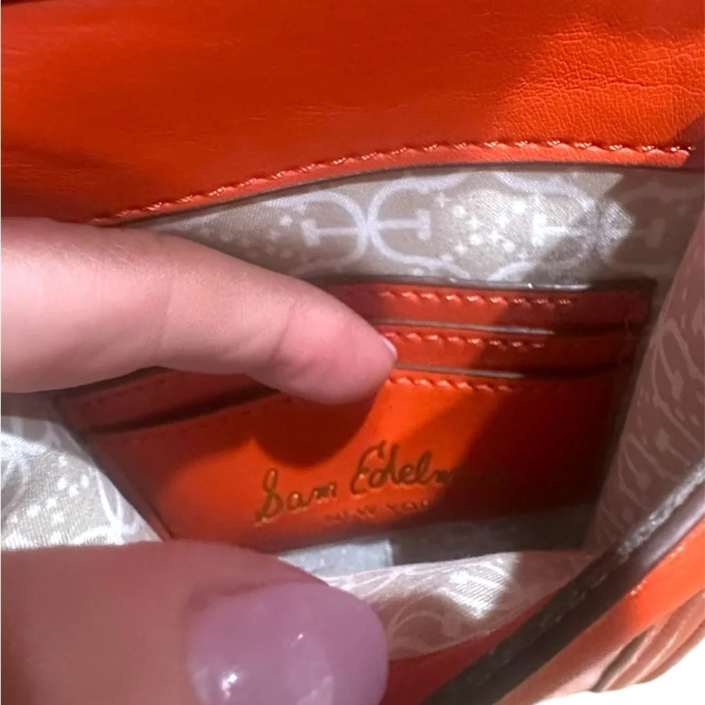 NWOT Sam Edelman Orange Leather Crossbody Bag